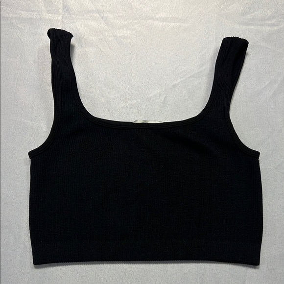 Choices Tops - Choices Black Fitted Crop Tank Top